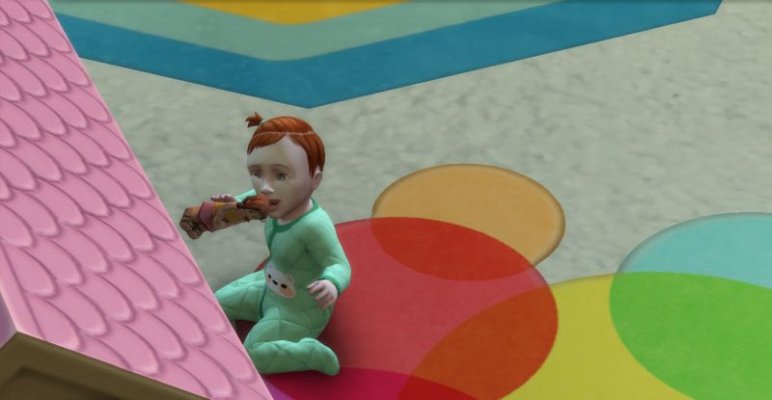 Säugling Mila spielen mit Puppenhaus 3.jpg